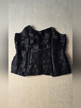 Hips & Curves Black‎ Bondage Corset Top Steel Boned Sexy Shapewear 1X